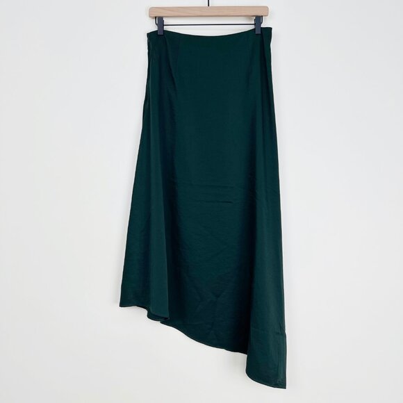New SELECTED Femme Asymmetrical High Rise Midi Skirt Flowy Fall Winter Christmas - Picture 10 of 11